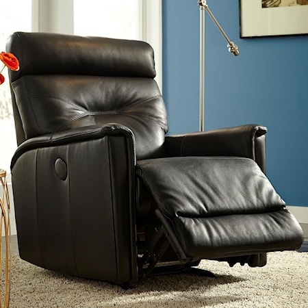 Contemporary Power Swivel Rocker Recliner with Track Arms