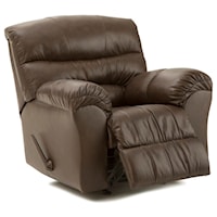 Casual Swivel Rocker Recliner with Pillow Arms