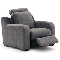 Contemporary Power Wall Saver Recliner with Power Tilt Headrest