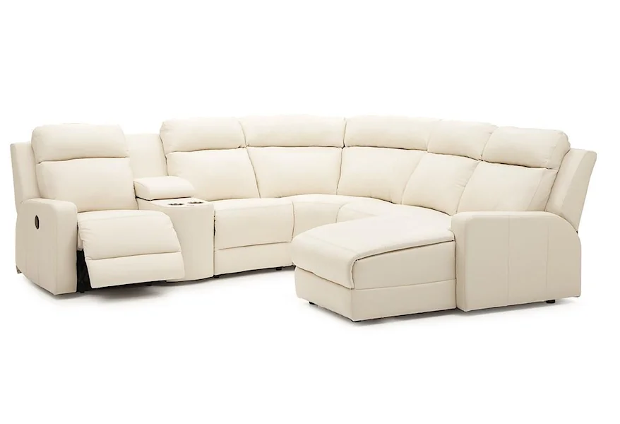 Forest Hill Reclining Sectional Sofa Chaise by Palliser at Mueller Furniture