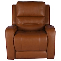 Leather Power Reclining Chair with Adjustable Head Rest & Lumbar