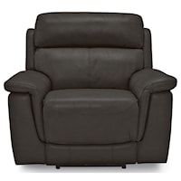 Power Leather Recliner w/ Power Headrests and USB Ports