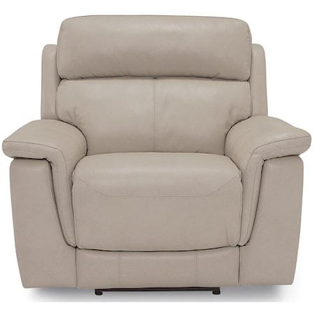 Power Leather Recliner w/ Power Headrests and USB Ports