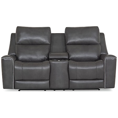 Console Loveseat Recliner w/ Power Headrest