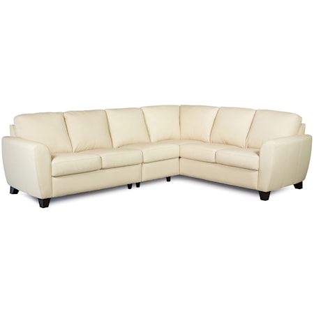 Contemporary 5-Seat Sectional Sofa with RAF Corner Piece