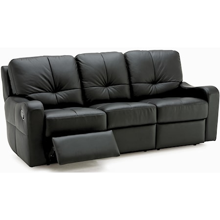 Contemporary Sofa Recliner with Sloped Track Arms