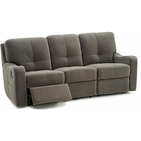 Contemporary Sofa Recliner with Sloped Track Arms