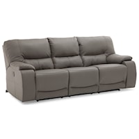 Casual Leather Manual Reclining Sofa