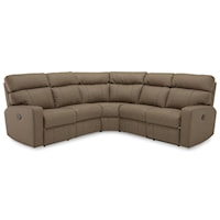 Contemporary Reclining Sectional Sofa with Track Arms