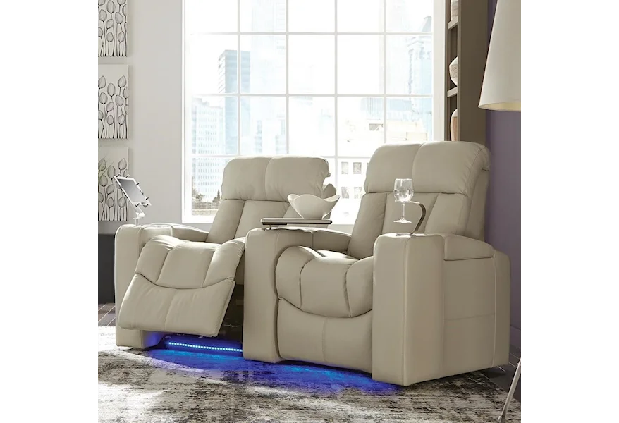 Paragon 2-Seat Reclining Home Theater Seating by Palliser at Belfort Furniture