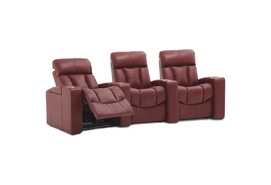 Paragon 3-Seat Pwr Reclining Home Theater Set w/ Wdg by Palliser at Mueller Furniture
