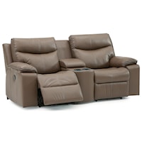 Providence Casual Manual Reclining Loveseat with Console