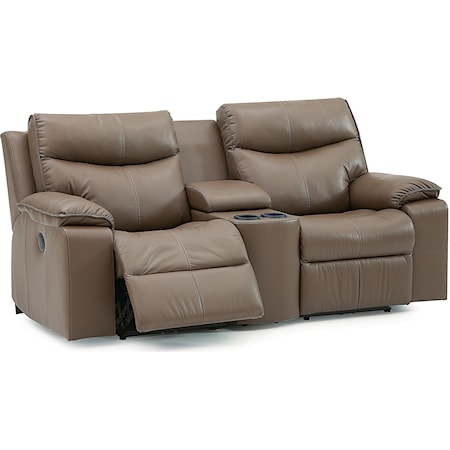 Providence Casual Manual Reclining Loveseat with Console