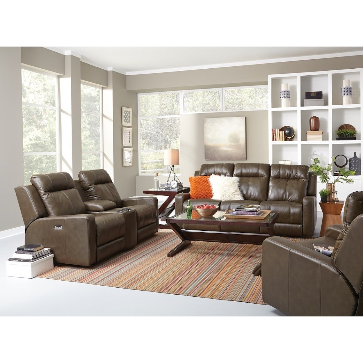 Palliser Redwood Power Reclining Console Loveseat