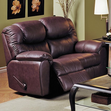 Regent Casual Upholstered Manual Reclining Loveseat with Pillow Arms