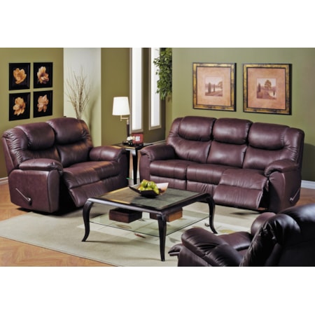 Regent Upholstered Manual Reclining Loveseat