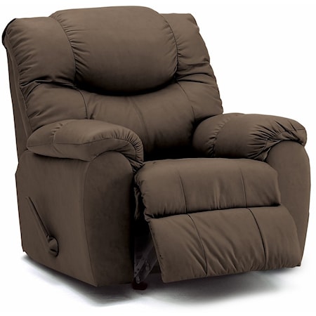 Casual Rocking Recliner with Bustle Back