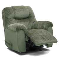 Casual Swivel Rocker Recliner with Bustle Back 