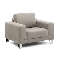 Upholstered Chair w/ Metal Legs