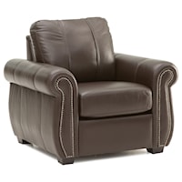 Casual Style Chair with Nailhead Trim