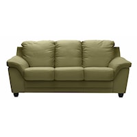 Casual Sofa with Sloped Pillow Arms