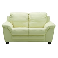Casual Loveseat with Sloped Pillow Arms