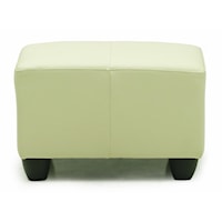 Casual Ottoman with Rounded Block Legs