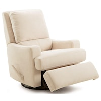 Contemporary Wallhugger Manual Recliner with Sloped Track Arms