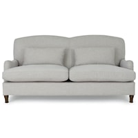 Transitional Apartment Sofa with Solid Wood Legs