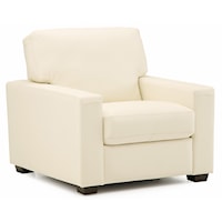 Contemporary Upholstered Chair with Track Arms