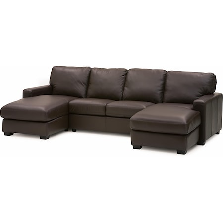 Contemporary 3 pc. Sectional with RHF and LHF Chaise