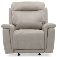 Swivel Rocker Recliner with Pillow Arms