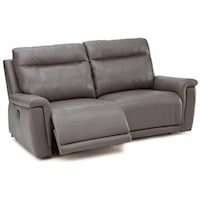 Leather Power Sofa with Footrest