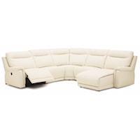 Contemporary Right Hand Facing Sectional w/ Chaise & Recliner