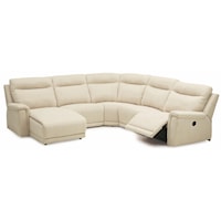 Contemporary Left Hand Facing Sectional w/ Chaise & Recliner