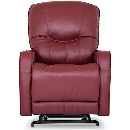 Casual Layflat Power Recliner with Sloped Track Arms