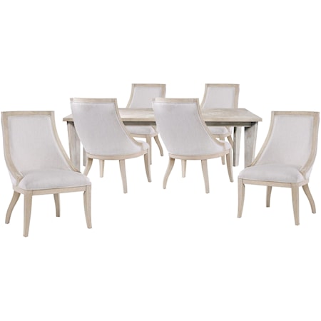 Dining Table and 6 Sling Chairs