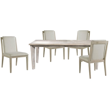 DINING TABLE And 4 SIDE CHAIRS