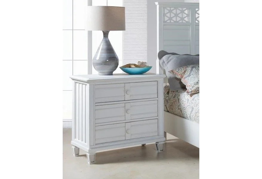 Cane Bay 3 Drawer Nightstand by Panama Jack by Palmetto Home at Johnny Janosik