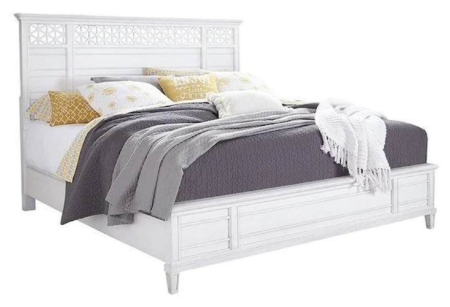 Cane Bay Queen Fretwork Panel Bed by Panama Jack by Palmetto Home at Johnny Janosik