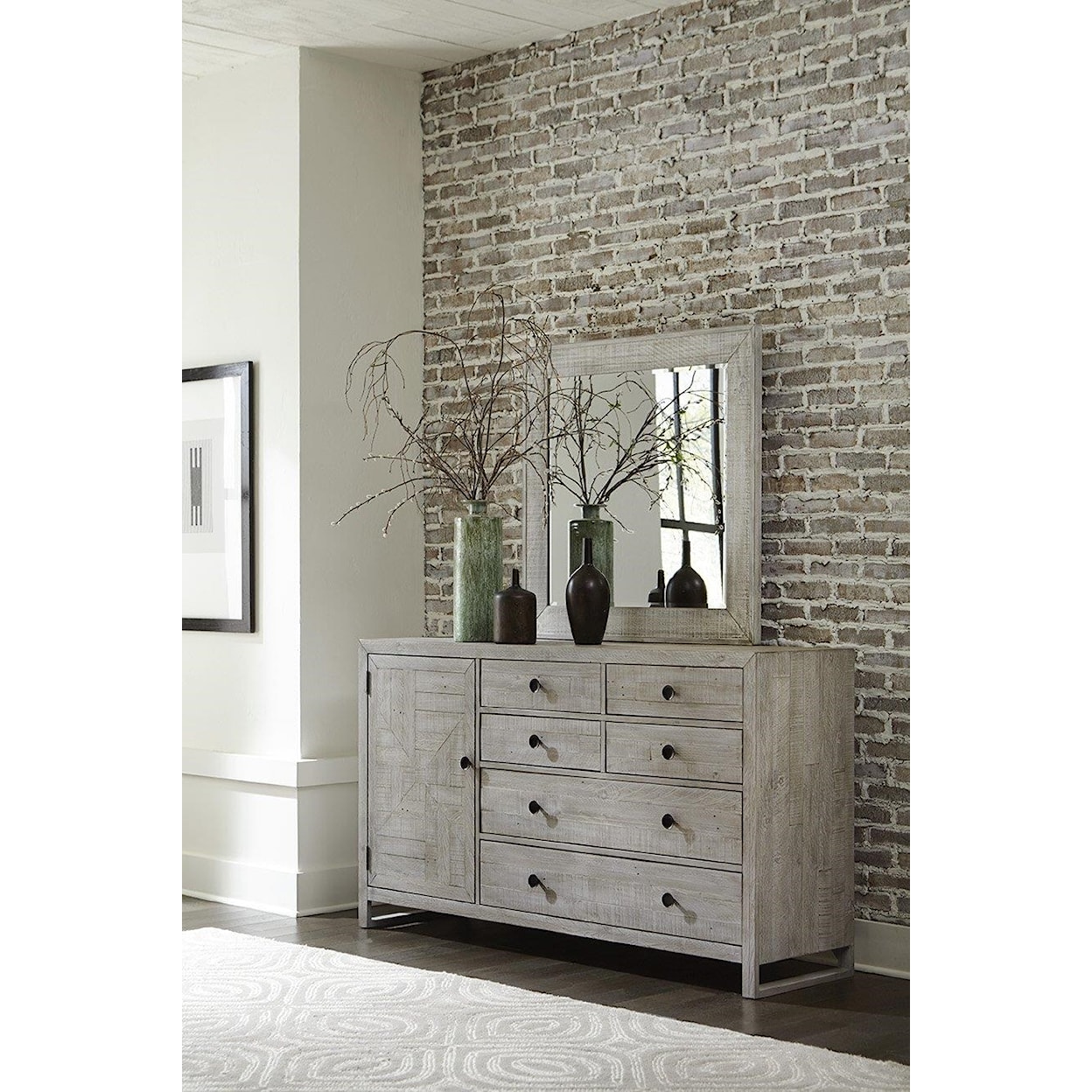 Palmetto Home Studio 20 Dresser & Mirror Set