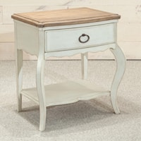 Legged Nightstand with Open Shelf