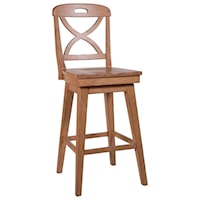 X Back Swivel Barstool