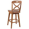 Panama Jack by Palmetto Home Millbrook X Back Swivel Barstool