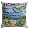 Pelican Reef Panama Jack Pillows and Ottomans Jack of All Travels Throw Pillow