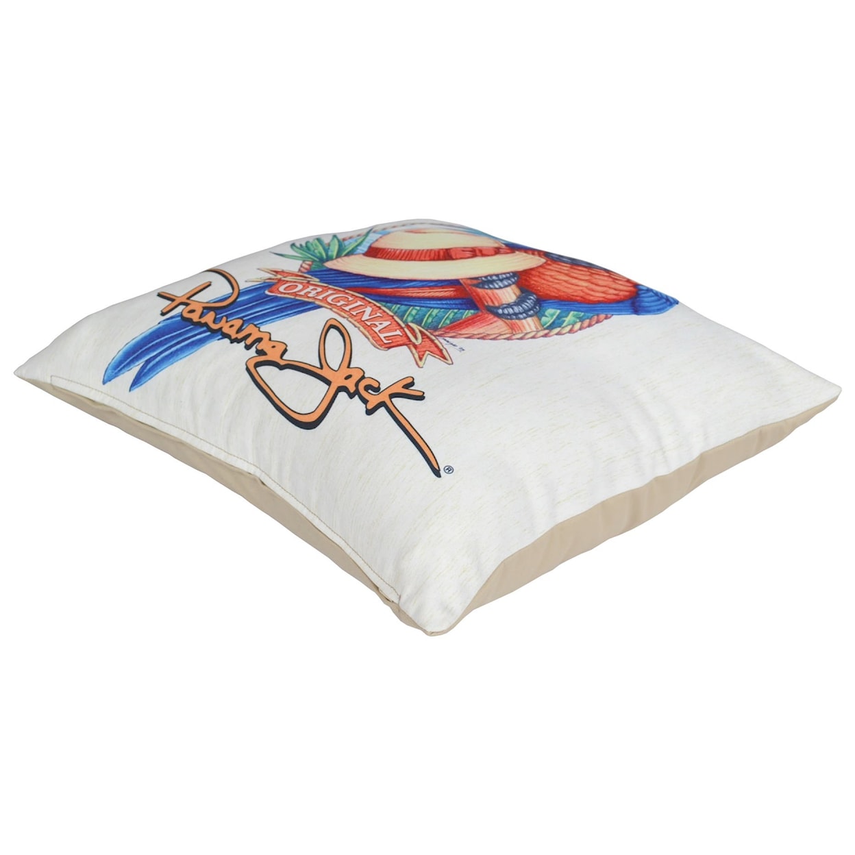 Pelican Reef Panama Jack Pillows and Ottomans Parrot Throw Pillow