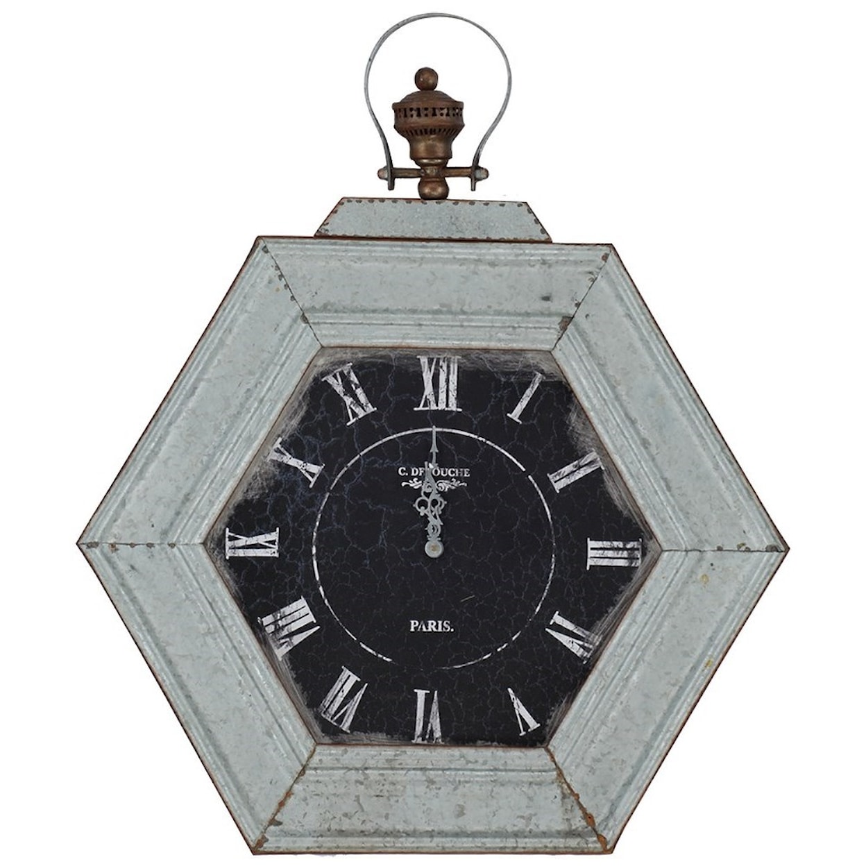 Paragon Clocks Metal Distressed Clock