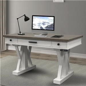 Paramount Furniture Americana Modern Power Lift Desk