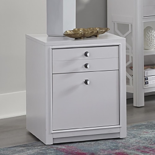 Contemporary Rolling File Cabinet