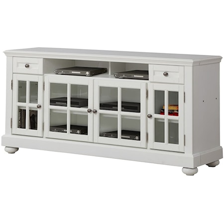 Cottage 63 Inch TV Console with Glass Doors